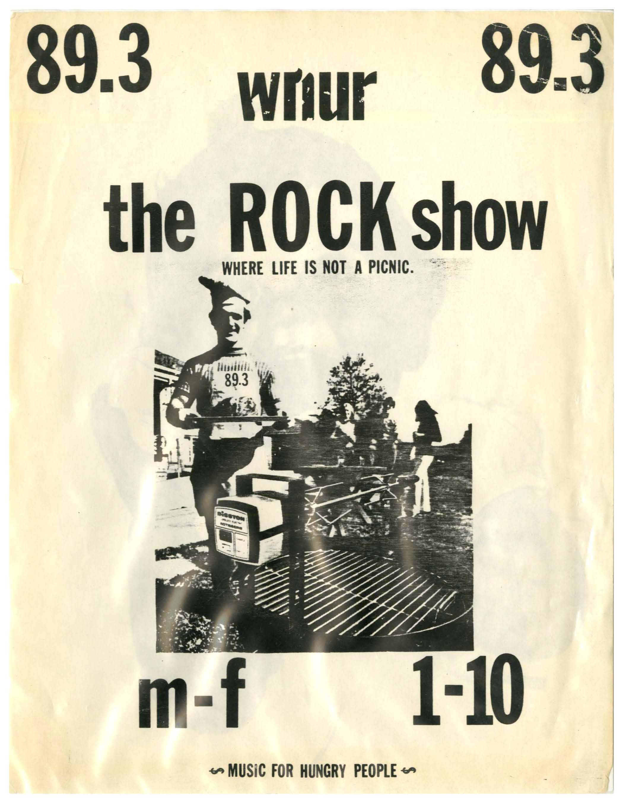 WNUR flyer, text says life is not a picnic